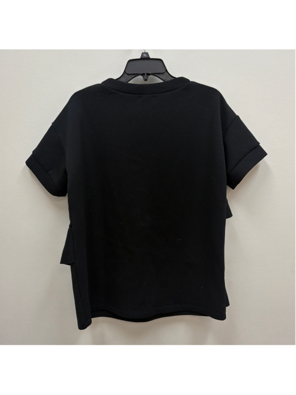 Halogen Ruffle Tiered Detail S/S Shirt in Black Sz Small! - Picture 6 of 6